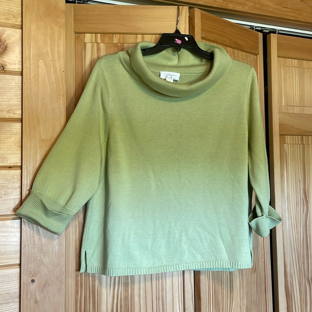 Chartreuse slouch neck sweater